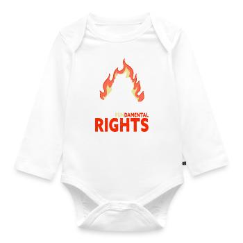 Girls Just Want To Have Fundamental Rights - Baby Bio-Langarm-Body - Weiß - Vorne