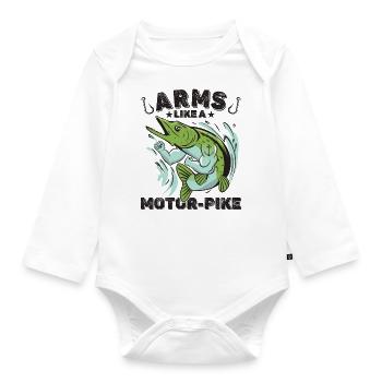 Moteur Pike Strong - Body Bébé bio manches longues - blanc - Devant