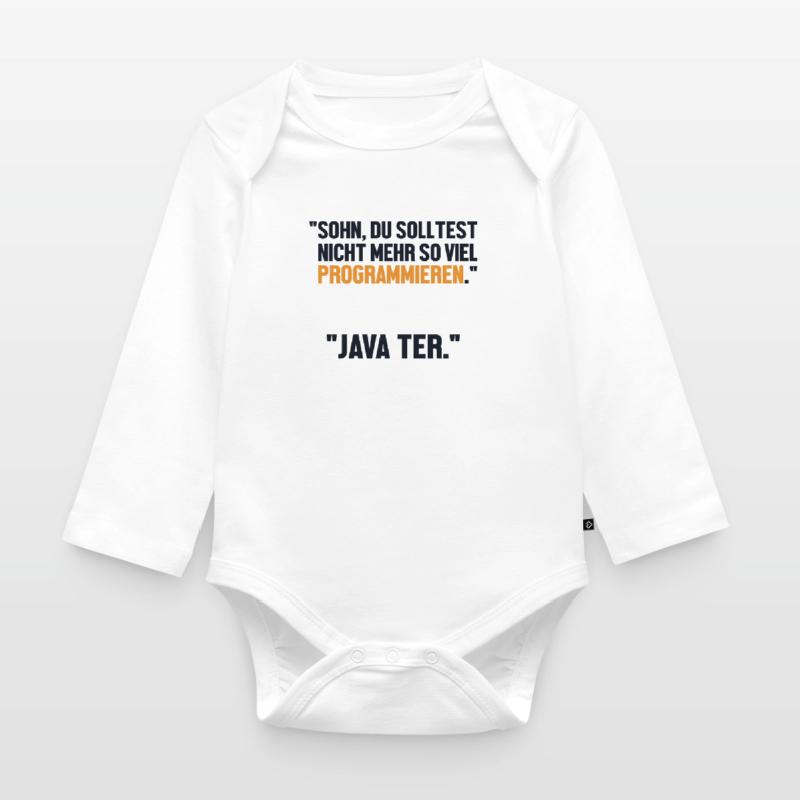 Sohn Programmieren Ja Vater Developer Coder Baby Bio-Langarm-Body