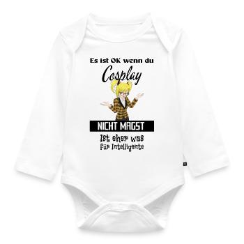 es ist ok wenn du cosplay nicht magst - Baby Bio-Langarm-Body - Weiß - Vorne