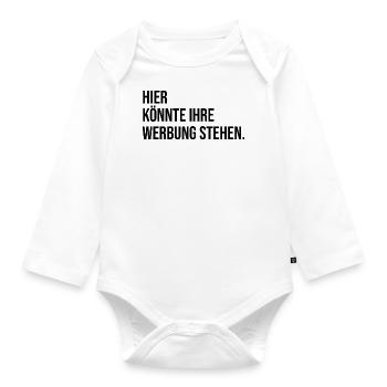 Hier könnte ihre Werbung stehen. - Baby Bio-Langarm-Body - Weiß - Vorne