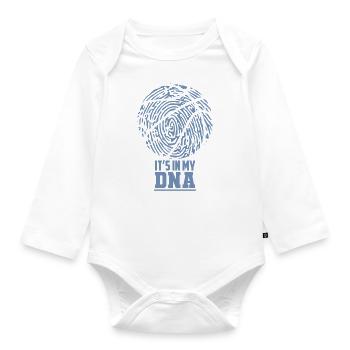 Jouer au basket est dans mon ADN - Body Bébé bio manches longues - blanc - Devant