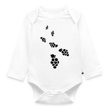 raisins - Body Bébé bio manches longues - blanc - Devant