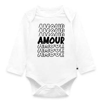 Amour - Organic Longsleeve Baby Bodysuit - white - Front