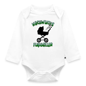 Nachwuchs Fußballer - Kleinkind Baby Junge Fußball - Baby Bio-Langarm-Body - Weiß - Vorne