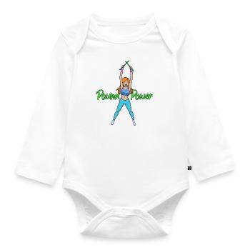 Pound Power - Pound Fitness - Organic Longsleeve Baby Bodysuit - white - Front