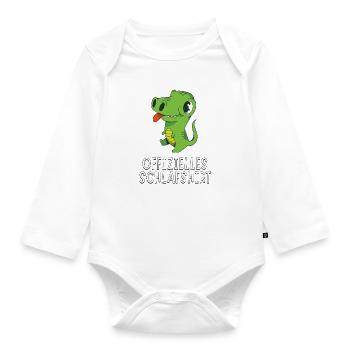 Offizielles Schlafshirt - Süßer Baby Aligator - Baby Bio-Langarm-Body - Weiß - Vorne