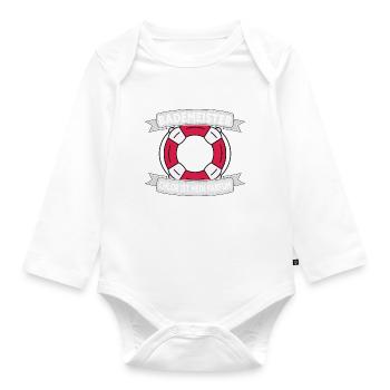 Bademeister Chlor ist mein Parfum Schwimmbad - Baby Bio-Langarm-Body - Weiß - Vorne