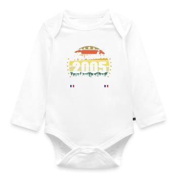 5 Ans Anniversaire Vintage Né en Novembre 2017 - Body Bébé bio manches longues - blanc - Devant