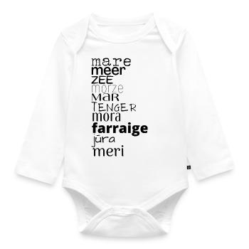 Meer in verschiedenen Sprachen - Baby Bio-Langarm-Body - Weiß - Vorne