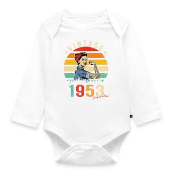 1953 Vintage Édition limitée Cadeau Femmes - Body Bébé bio manches longues - blanc - Devant
