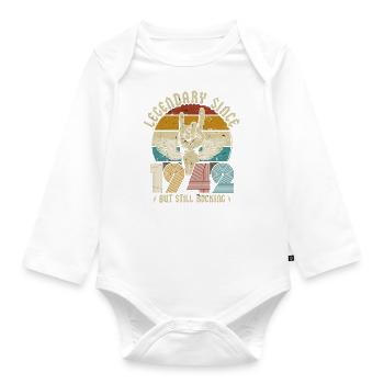 1942 Vintage 80 Anniversaire Rétro - Body Bébé bio manches longues - blanc - Devant