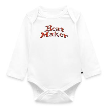 Beat Maker - Organic Longsleeve Baby Bodysuit - white - Front
