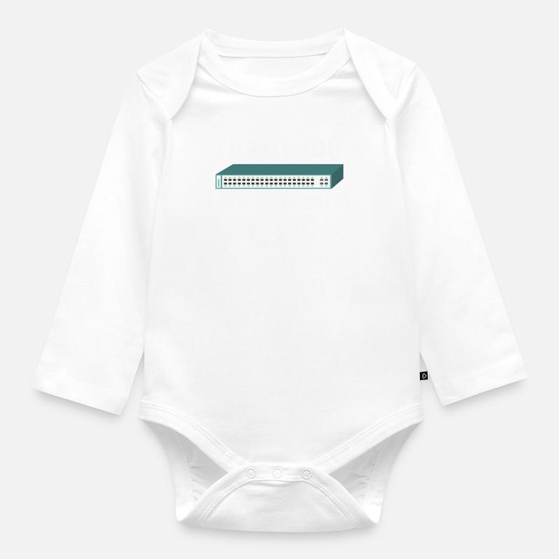 Funny Joke About UDP Network Administrator IT Tech - Baby Bio-Langarm-Body - Weiß