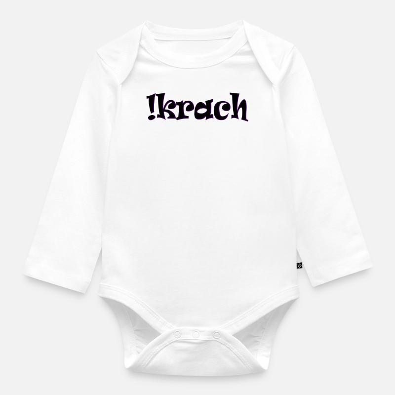 Krach - Baby Bio-Langarm-Body - Weiß