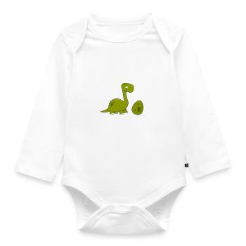 Dinosaurier Dino Jungs Coolster Großer Bruder 2023 - Baby Bio-Langarm-Body - Weiß - Vorne