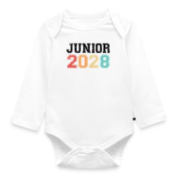 Junior 2028 Rétro Vintage - Body Bébé bio manches longues - blanc - Devant