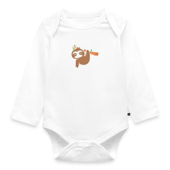Alles, was Du kannst, kann ich noch viel langsamer - Baby Bio-Langarm-Body - Weiß - Vorne