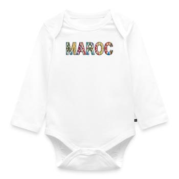 MAROC DESIGN - Organic Longsleeve Baby Bodysuit - white - Front