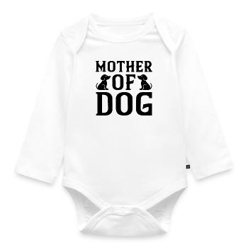 Mutter von Hund - Baby Bio-Langarm-Body - Weiß - Vorne