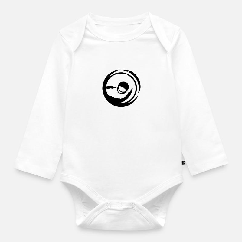 Soleil et Lune - Body Bébé bio manches longues - blanc