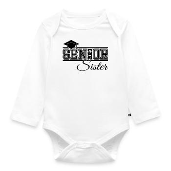 Senior 2023 Sœur Fière Sœur de Diplômée - Body Bébé bio manches longues - blanc - Devant