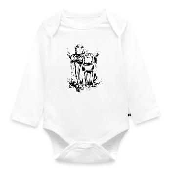 Suitcase Travel - Organic Longsleeve Baby Bodysuit - white - Front