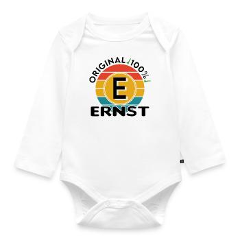 Ernst - Baby Bio-Langarm-Body - Weiß - Vorne