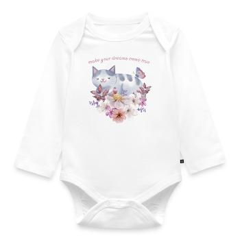make your dreams come true. - Baby Bio-Langarm-Body - Weiß - Vorne