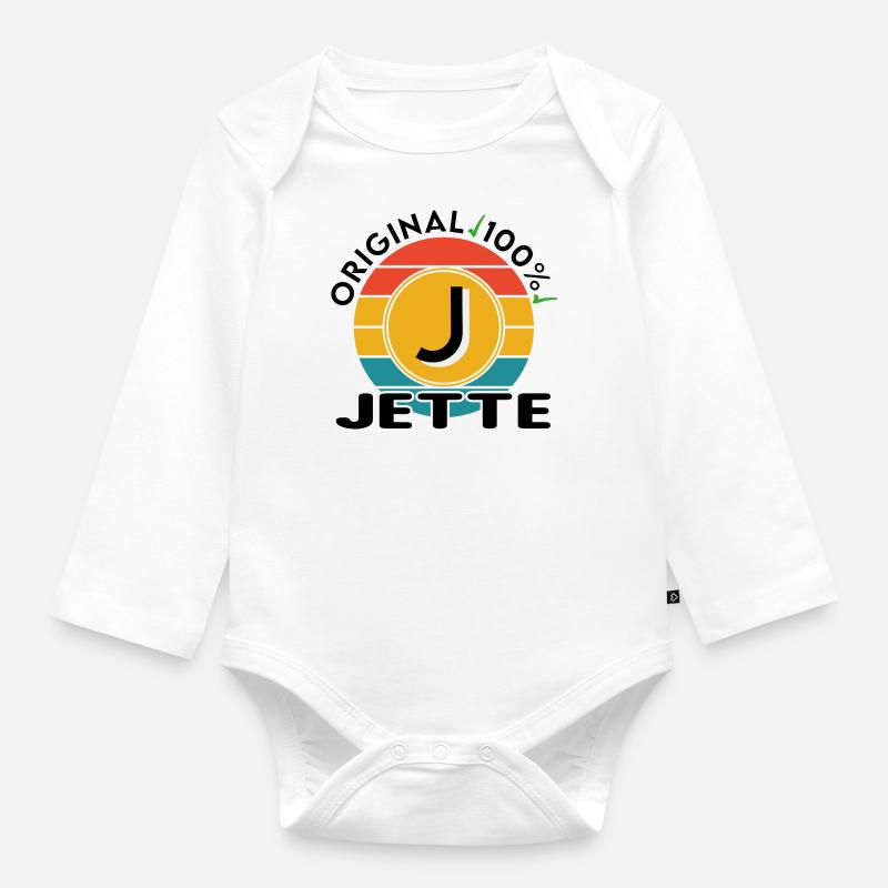 Jette - Baby Bio-Langarm-Body - Weiß