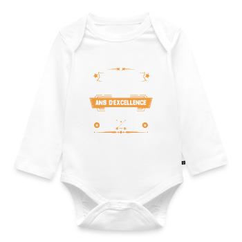 Novembre 1961 Idée Cadeau D'anniversaire 61 Ans - Body Bébé bio manches longues - blanc - Devant