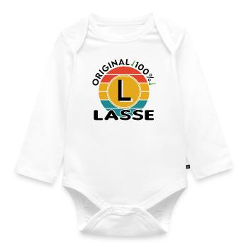 Lasse - Baby Bio-Langarm-Body - Weiß - Vorne