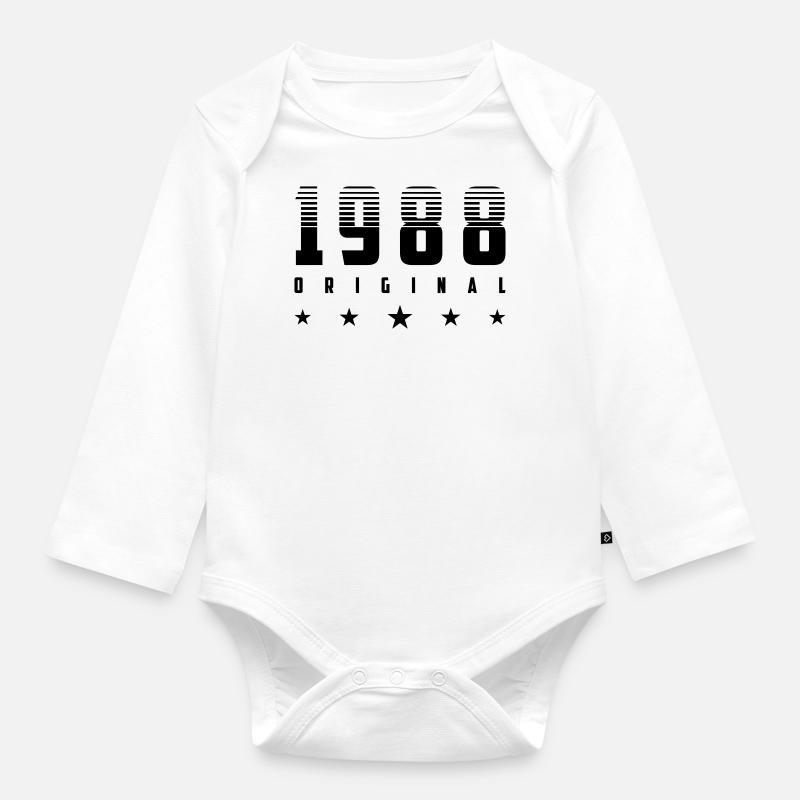 Original 1988 Année de naissance | | changeable de couleur - Body Bébé bio manches longues - blanc