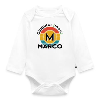 Marco - Baby Bio-Langarm-Body - Weiß - Vorne