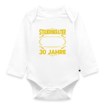 Perlenhochzeit Ehepaar 30. Hochzeitstag Geschenk - Baby Bio-Langarm-Body - Weiß - Vorne