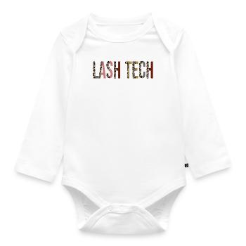Lash Tech - Body Bébé bio manches longues - blanc - Devant