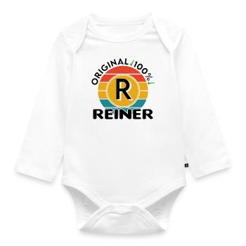 Reiner - Baby Bio-Langarm-Body - Weiß - Vorne