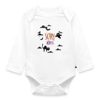 Scary Actress - Organic Longsleeve Baby Bodysuit - white - Front