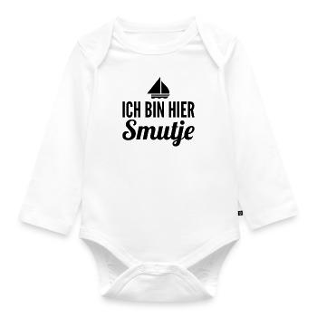 I'm here Smutje - Organic Longsleeve Baby Bodysuit - white - Front