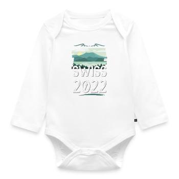 Swiss 2022 - Baby Bio-Langarm-Body - Weiß - Vorne