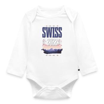Swiss 2022 - Baby Bio-Langarm-Body - Weiß - Vorne