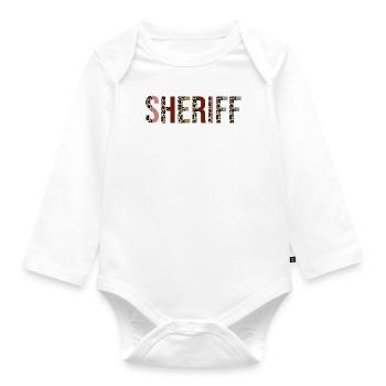 Sheriff - Baby Bio-Langarm-Body - Weiß - Vorne