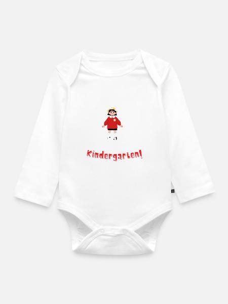 Kindergarten Kindergartenkind | kids | Krippe - Baby Bio-Langarm-Body - Weiß