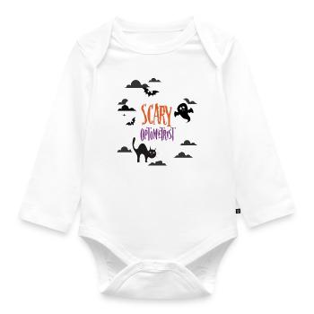 Scary Optometrist - Organic Longsleeve Baby Bodysuit - white - Front