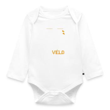 vélo, cadeau - Body Bébé bio manches longues - blanc - Devant