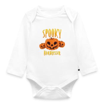 Spooky Hairdresser - Organic Longsleeve Baby Bodysuit - white - Front