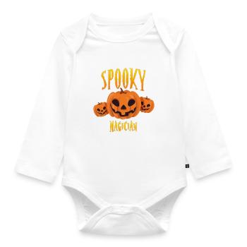 Gruseliger Magier - Baby Bio-Langarm-Body - Weiß - Vorne
