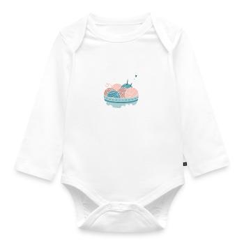 Tricot Tissu Tricot TricotEr Cadeau - Body Bébé bio manches longues - blanc - Devant