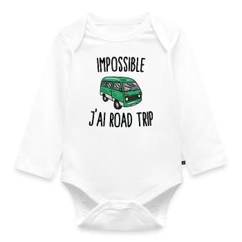 Impossible j'ai road trip - Body Bébé bio manches longues - blanc - Devant