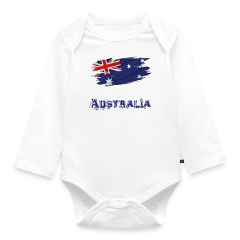 Flag Patriot Gift Country Flag Australia - Body ecologico per neonato a manica lunga - bianco - Fronte